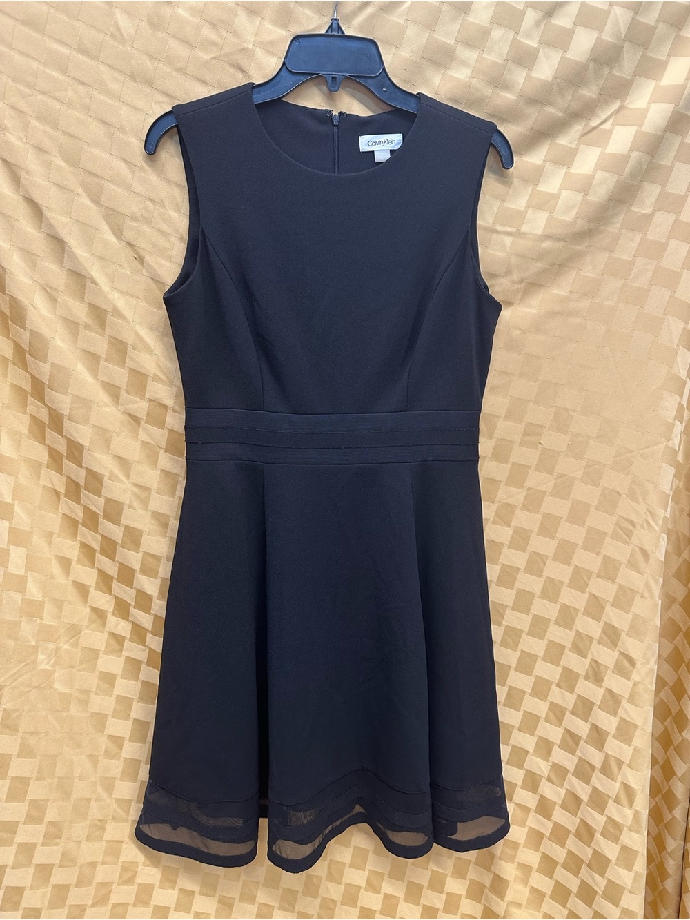 Calvin Klein Navy Sleeveless A-Line Dress